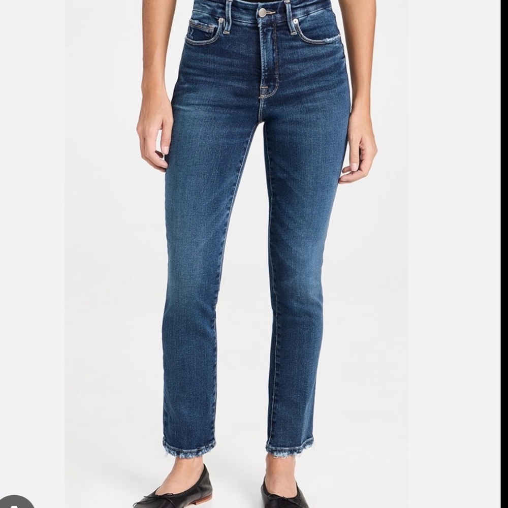 Good American High Rise Blue Jeans 11 in rise Mom Jean